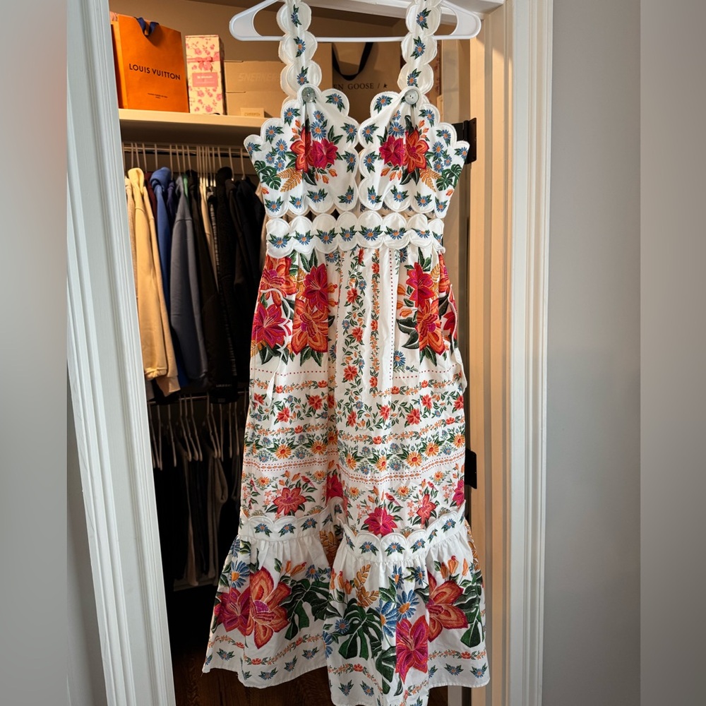 Farm Rio Bloom Garden Midi Dress